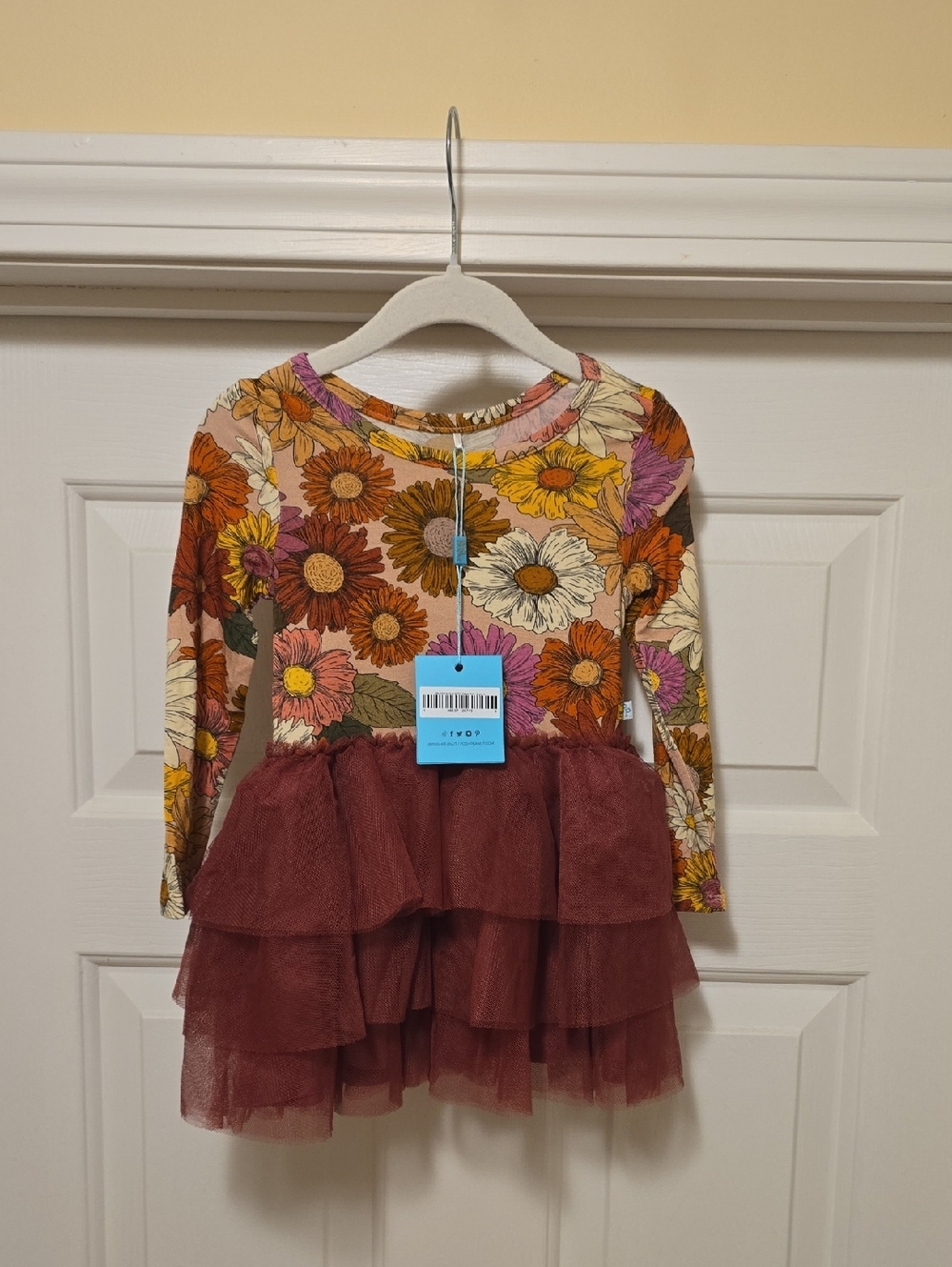 Posh Peanut Della 2T Long Sleeve Tulle Dress NWT